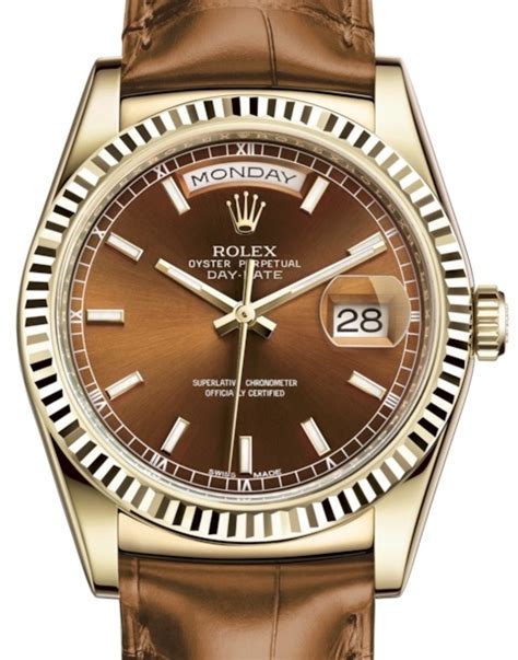 rolex day date white gold leather strap price|rolex day date for sale.